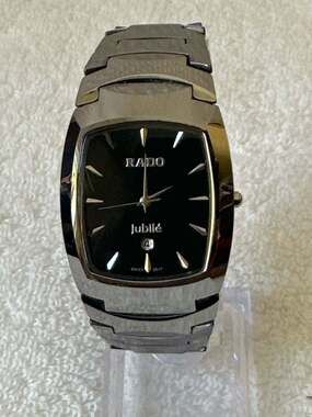 Rado Jubilé 180.0286.5 Tungsten Steel Quartz Tonneau Watch
8” Wrist Size